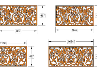 File cnc lan can 4 kích thước đẹp dxf