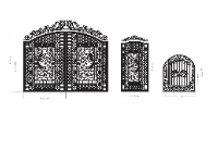 File cnc mẫu cổng 2 cánh chính phụ và hàng rào
