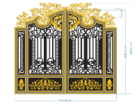File cnc mẫu cổng 2 cánh thiết kế đẹp nhất