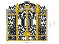 File cnc mẫu cổng 4 cánh cho biệt thự đẹp