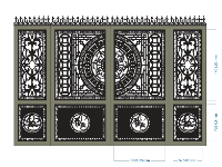 File cnc mẫu cổng 4 cánh phúc lộc thiết kế dxf