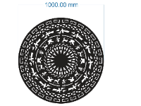 File cnc mẫu trống đồng thiết kế mới nhất dxf