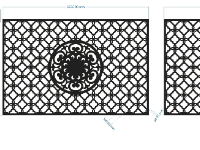 File cnc mẫu vách ngăn họa tiết tròn giữa