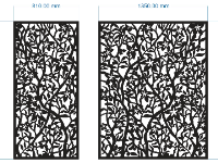 File cnc vách ngăn hoa lá đẹp 2d