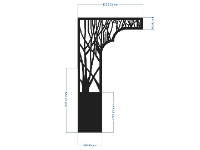 File cnc vách ngăn họa tiết cây đẹp dxf