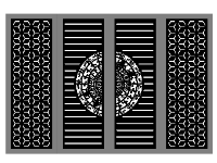 File cổng 4 cánh cnc dxf