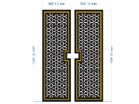 File mẫu cnc cổng 2 cánh bông tuyết đẹp