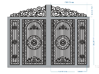 File mẫu cnc cổng 4 cánh dxf