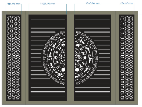 file cnc cổng 4 cánh,mẫu cnc cổng 4 cánh,cổng 4 cánh cnc
