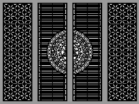 File mẫu cổng 4 cánh không hộp cnc