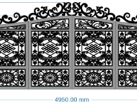 File mẫu cổng 4 cánh thiết kế đẹp
