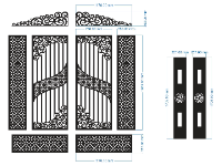 mẫu cổng 4 cánh,file cnc cổng 4 cánh,cnc cổng 4 cánh