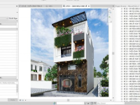 File revit nhà phố 3 tầng 1 tầng lửng 6x11.4m