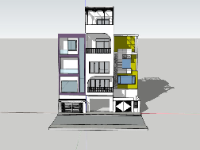 File sketchup 3 mẫu nhà phố 5x18.9m