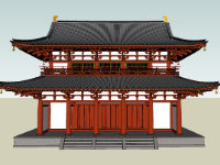 File sketchup mẫu thiết kế đình chùa đẹp