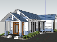 File sketchup nhà cấp 4 đẹp mắt