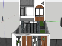 File sketchup nhà phố 2 tầng 4.5x19m