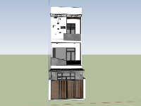 File sketchup nhà phố 3 tầng 5x14m