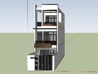 File sketchup nhà phố 3 tầng 5x15.5m