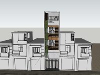 File sketchup nhà phố 5 tầng 4x13.65m