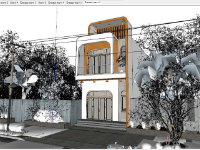 file sketchup nhà phố 2 tầng,3d file sketchup nhà phố 2 tầng,model 3d  sketchup nhà phố 2 tầng,sketchup nhà phố 2 tầng