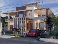 File sketchup villa 2 tầng 16.5x21.5m