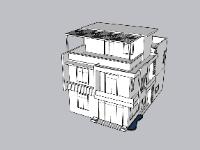 biệt thự 3 tầng,su biệt thự,sketchup biệt thự