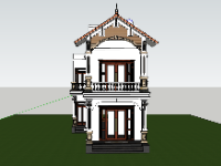 su nhà phố,sketchup nhà phố,su nhà phố 2 tầng