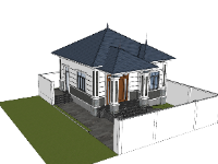 nhà cấp 4,su nhà cấp 4,sketchup nhà cấp 4