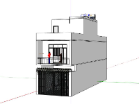 Nhà phố 2 tầng,model su nhà phố 2 tầng,sketchup nhà phố 2 tầng