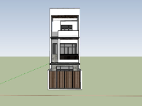 nhà phố 3 tầng,sketchup nhà phố,phối cảnh nhà phố