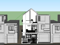 Nhà phố 3 tầng,Model su nhà phố 3 tầng,Nhà phố