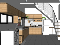 sketchup phòng bếp,su phòng bếp,phòng bếp sketchup,phòng bếp su