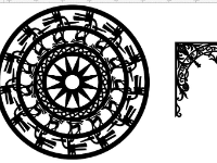 File trống đồng và hoa góc cnc
