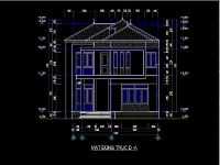 Full bản vẽ thiết kế kỹ thuật thi công nhà 2 tầng mái Nhật kích thước 8.7x14.5m.