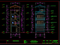 Full hồ sơ thiết kế nhà phố 1 trệt 3 tầng 5x14.2(kiến trúc+điện nươc)