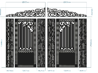 Mẫu cnc cổng 2 cánh đẹp đơn giản