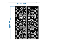 Mẫu cnc cổng 2 cánh đơn giản nhất dxf