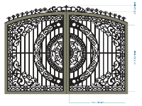 Mẫu cnc cổng 2 cánh thiết kế đẹp dxf mới