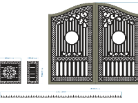 Mẫu cnc cổng 2 cánh và hàng rào đẹp