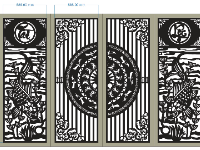 Mẫu cnc cổng 4 cánh cá chép tài lộc 2025