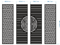 Mẫu cnc cổng 4 cánh chữ thọ