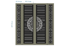 Mẫu cổng 4 cánh cnc,cổng đẹp 4 cánh,file cnc cổng 4 cánh