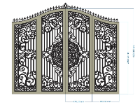 cổng đẹp 4 cánh,Mẫu cổng 4 cánh cnc,file cnc cổng 4 cánh