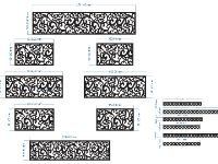 Mẫu cnc lan can hoa văn 8 kích thước
