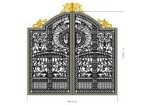Mẫu cổng 2 cánh biệt thự đẹp nhất 2024