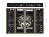 Mẫu cổng 4 cánh và ô thoáng cnc