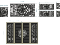 Mẫu file cổng 4 cánh và hàng rào cnc