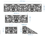 Mẫu lan can 4 kích thước dxf