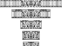 Mẫu lan can 5 kích thước đẹp dxf